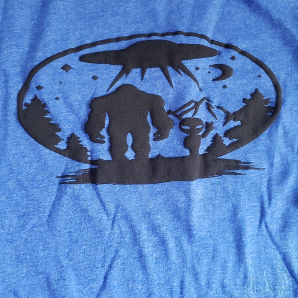 Blue short sleeve cotton t-shirt. - Picture 1 of 1
